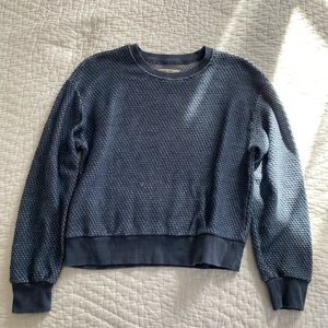 Marine Layer navy textured sweatshirt